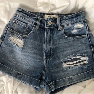 Distressed Mom Jean Pacsun Shorts
